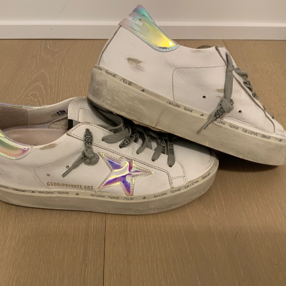 Golden Goose Size 37 Net-A-Porter Exclusive Iridescent Hi Star - Picture 6 of 8